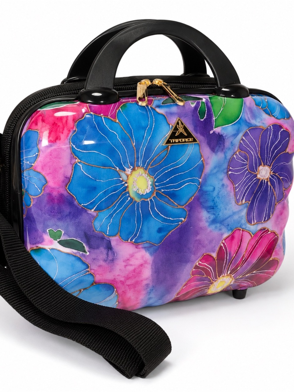 TriForce Floral Travel/Cosmetic Case